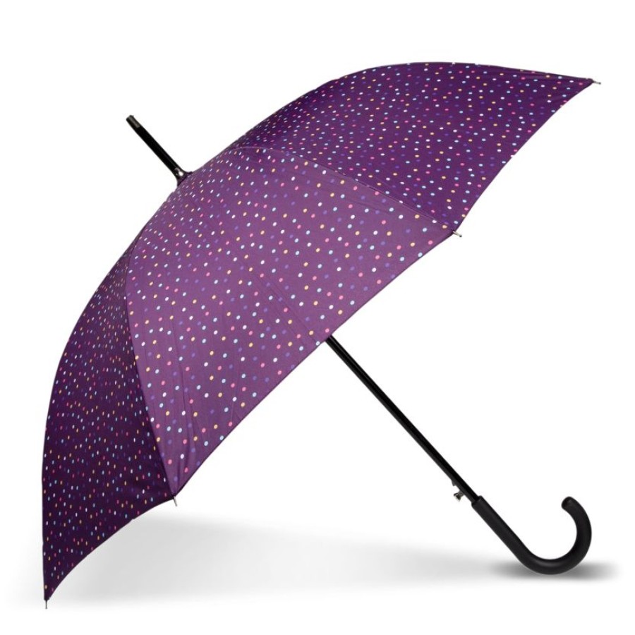 Femme Isotoner | Parapluie Canne Auto Pois Colores