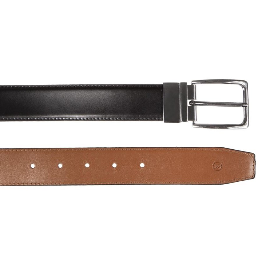 Homme Isotoner | Ceinture Homme 2 En 1 Cognac