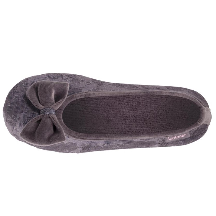 Femme Isotoner | Chaussons Ballerines Femme Dentelle