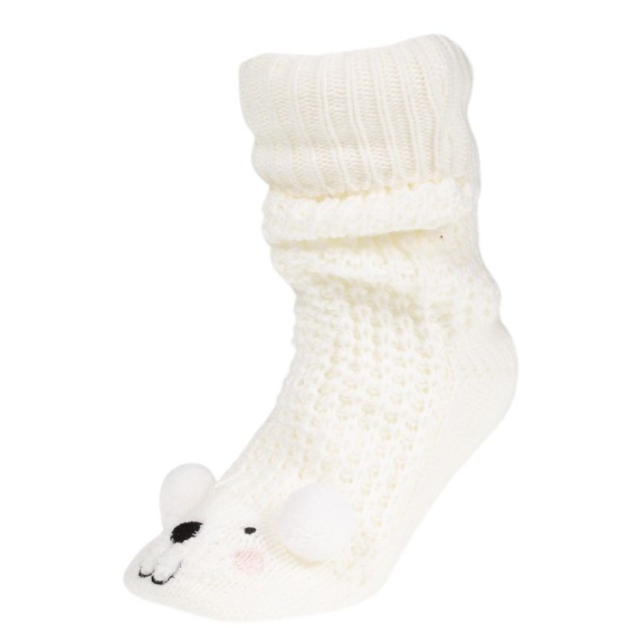 Femme Isotoner | Chaussettes Femme Ours Blanc