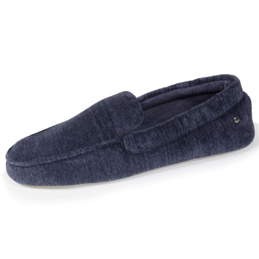 Homme Isotoner | Chaussons Mocassins Homme Marine Chine