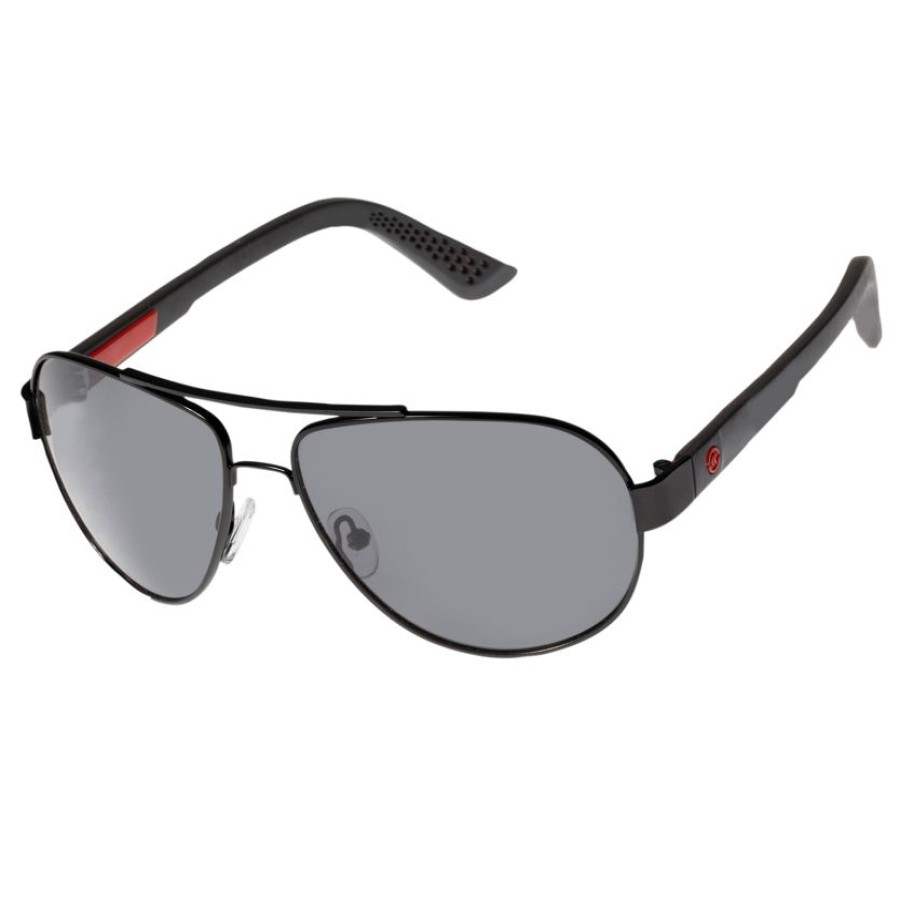 Homme Isotoner | Lunettes De Soleil Homme Noir Monture Metalique