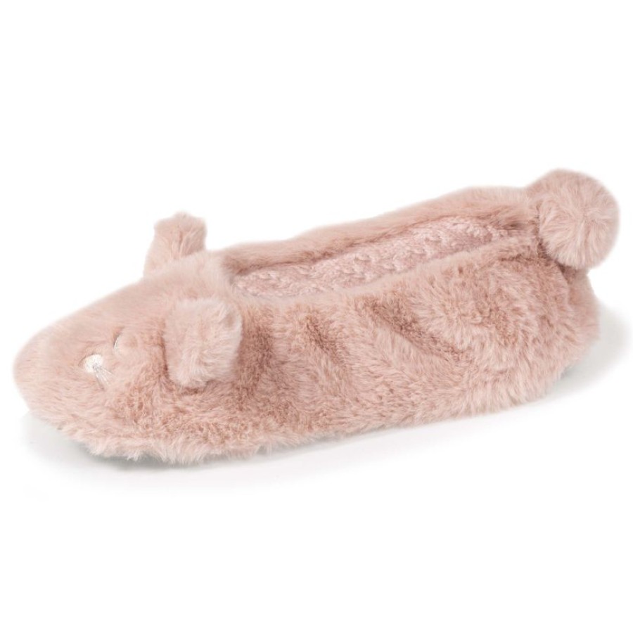 Femme Isotoner | Chaussons Ballerines Femme Lapin