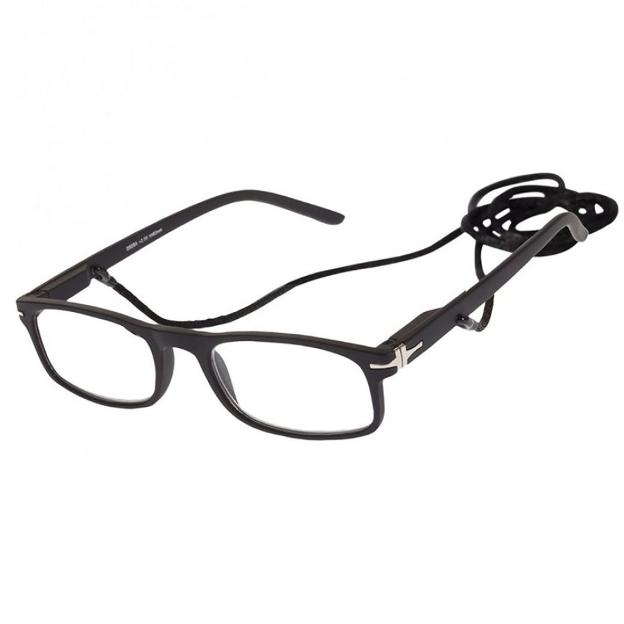 Homme Isotoner | Loupes De Lecture Mixtes Noir Avec Cordon