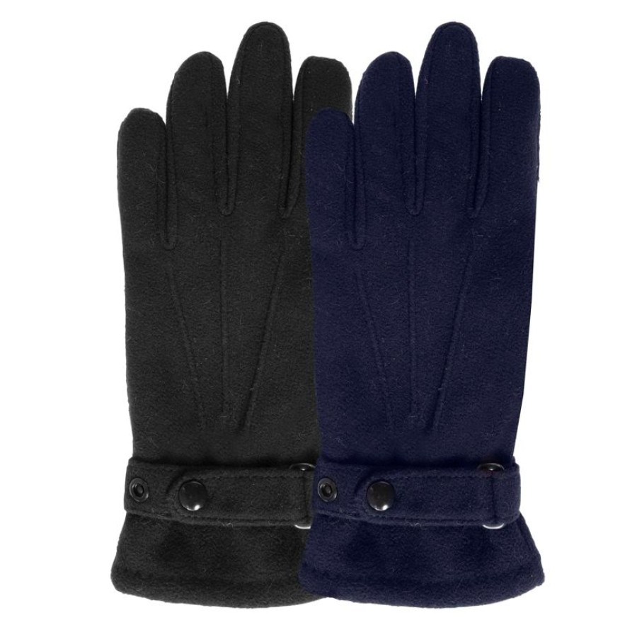 Homme Isotoner | Gants Homme Polaire Recyclee Noir