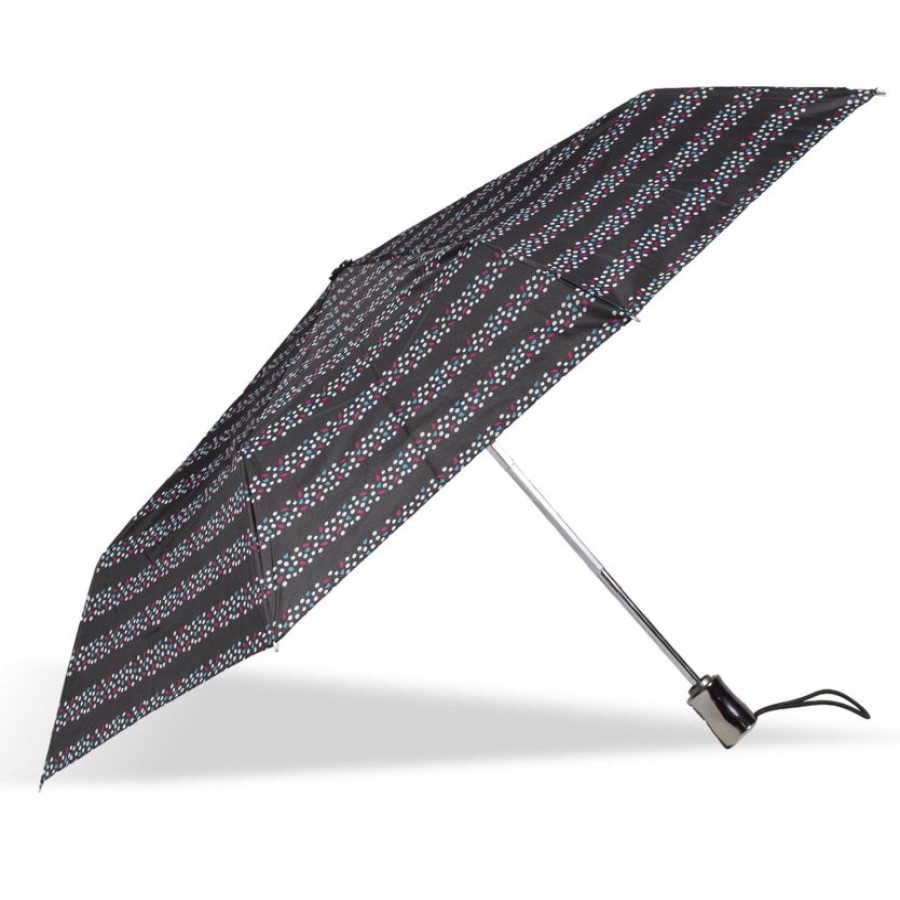 Femme Isotoner | Parapluie X-Tra Solide Auto Rayure Bijoux