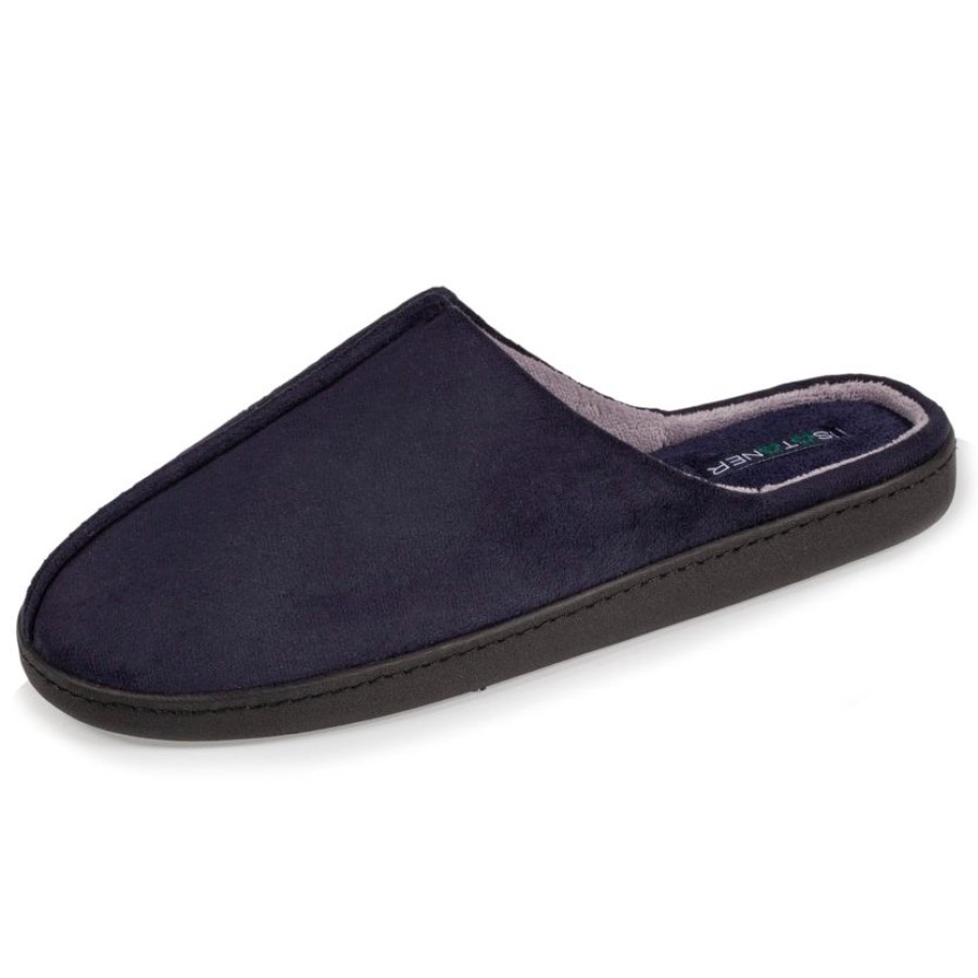 Homme Isotoner | Chaussons Mules 90%* Recyclees Homme Marine