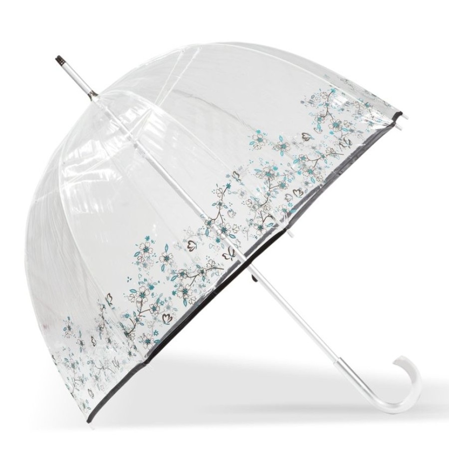 Femme Isotoner | Parapluie Cloche Transparent Pvc/Fleur Cerisier