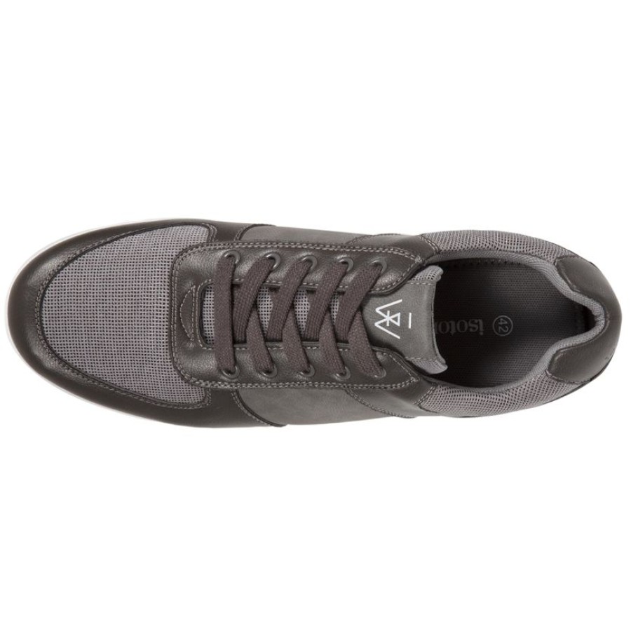 Homme Isotoner | Baskets Confort Homme Mix-Matieres Gris