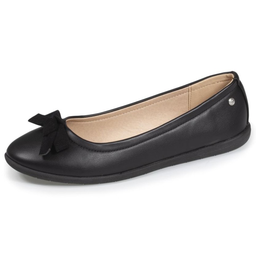 Femme Isotoner | Ballerines Femme Noeud Noir