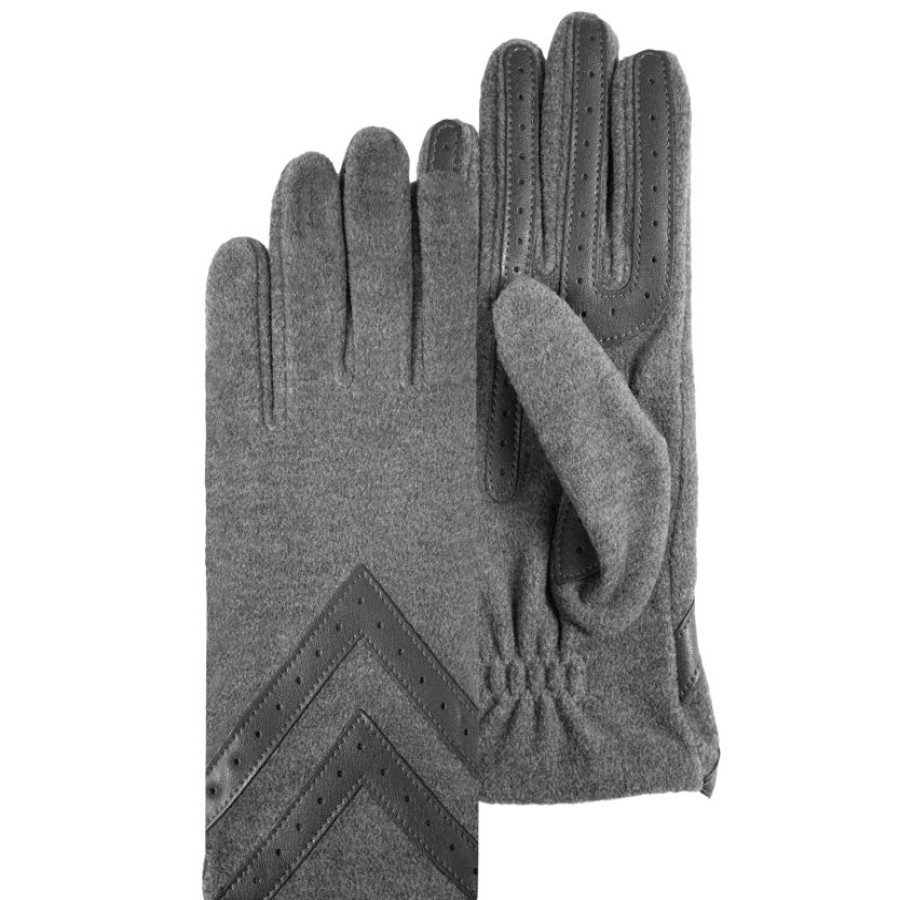 Femme Isotoner | Gants Femme Tactiles Polaire Recyclee Gris