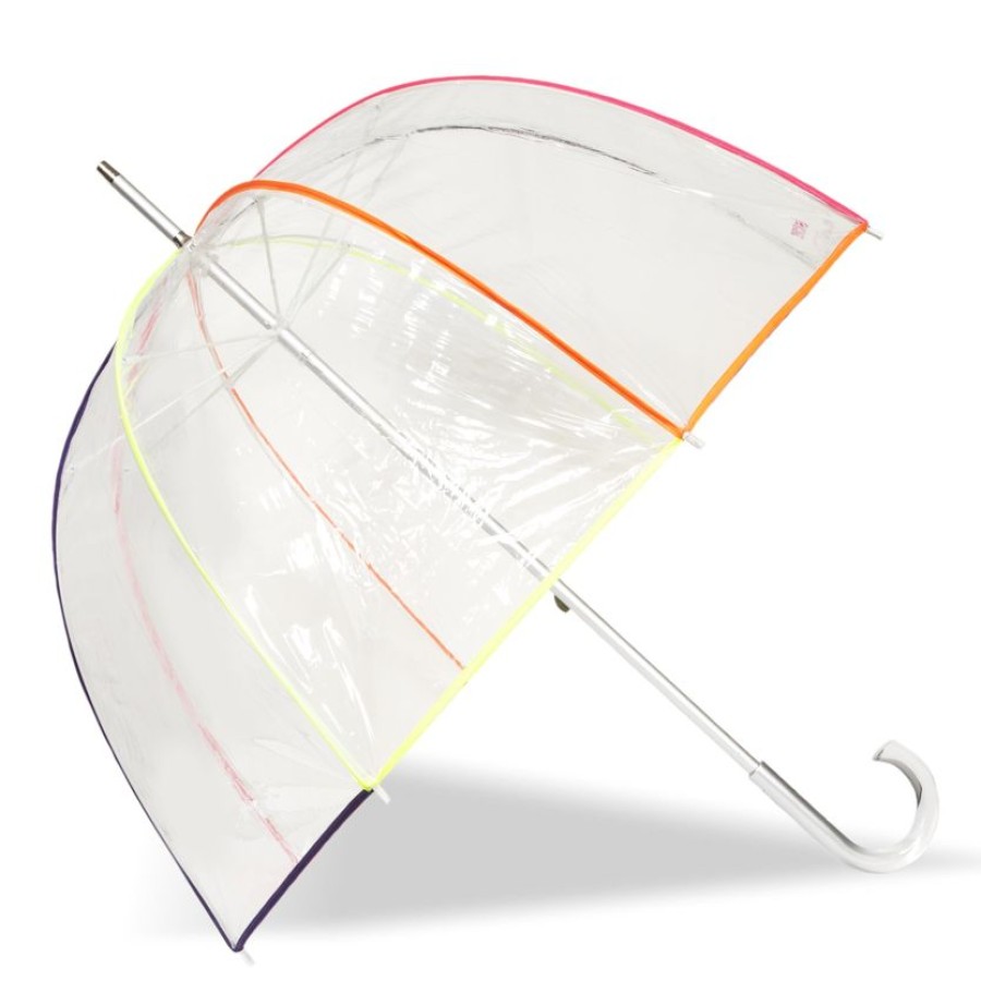 Femme Isotoner | Parapluie Transparent Pvc/Neon