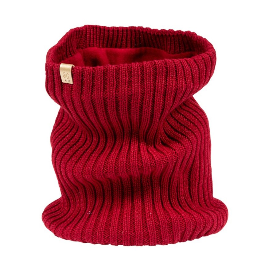 Femme Isotoner | Tour De Cou Femme Maille Rouge