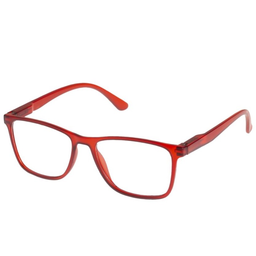 Homme Isotoner | Loupes De Lecture Mixtes Rectangulaires Rouge