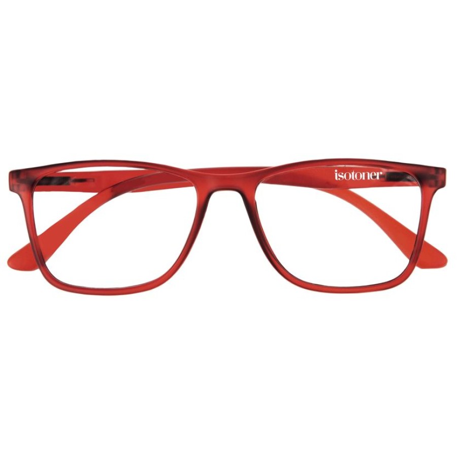 Homme Isotoner | Loupes De Lecture Mixtes Rectangulaires Rouge