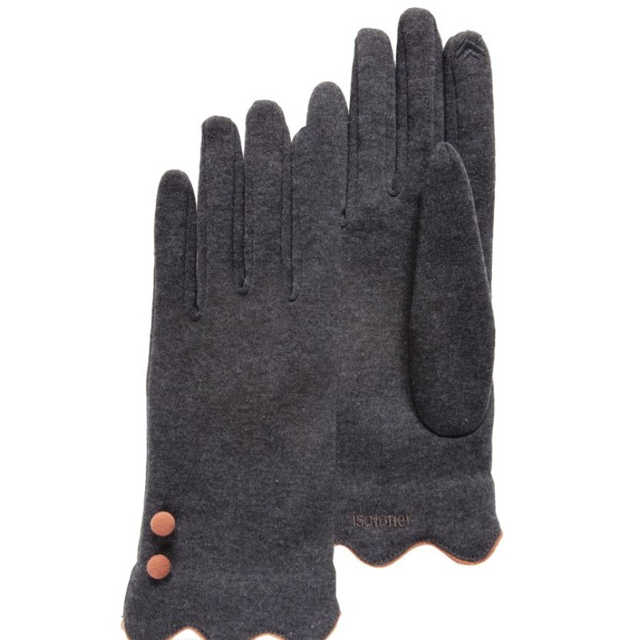 Femme Isotoner | Gants Femme Feston Gris