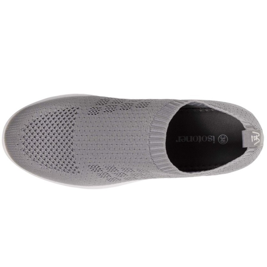 Femme Isotoner | Baskets Confort Femme Slip-On Gris