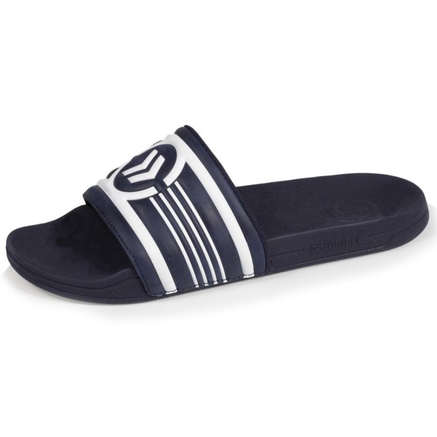 Homme Isotoner | Mules Claquettes Homme Chevron Marine