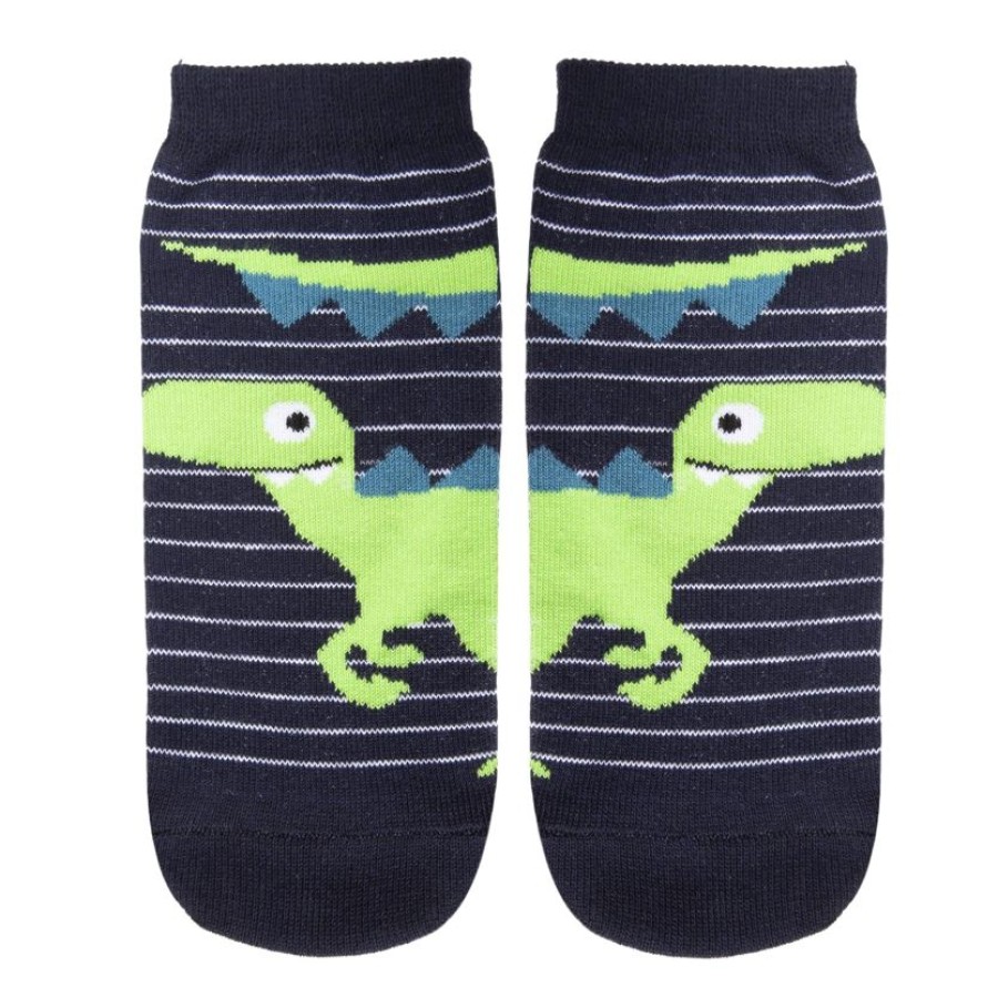 Enfant Isotoner | Chaussettes Basses Enfant Rayures Dinosaure