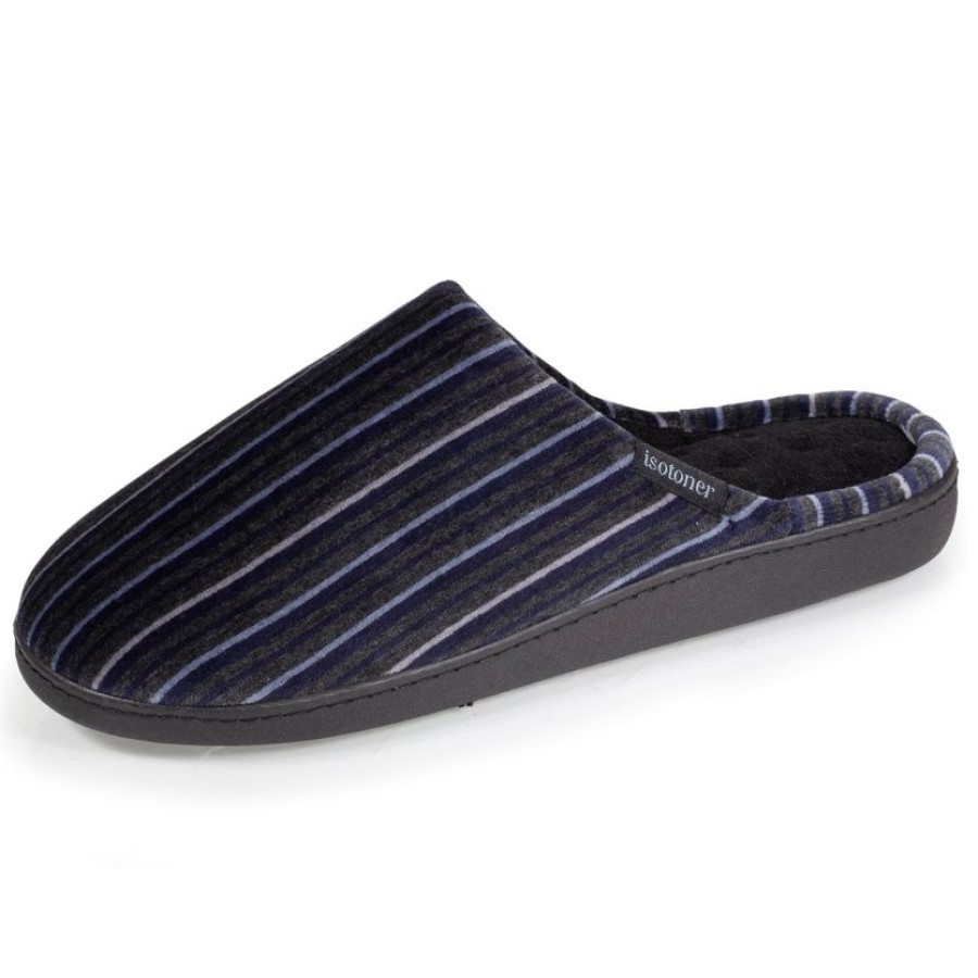 Homme Isotoner | Chaussons Mules Homme Rayures