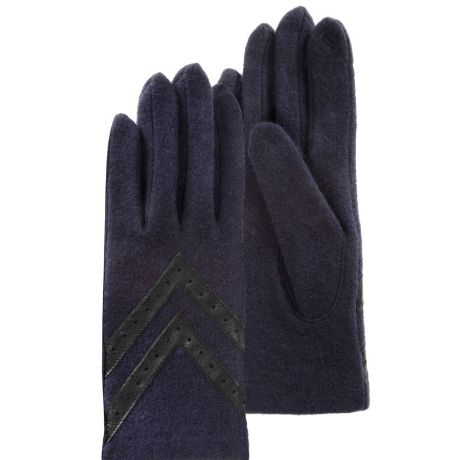 Femme Isotoner | Gants Femme Tactiles Laine Marine