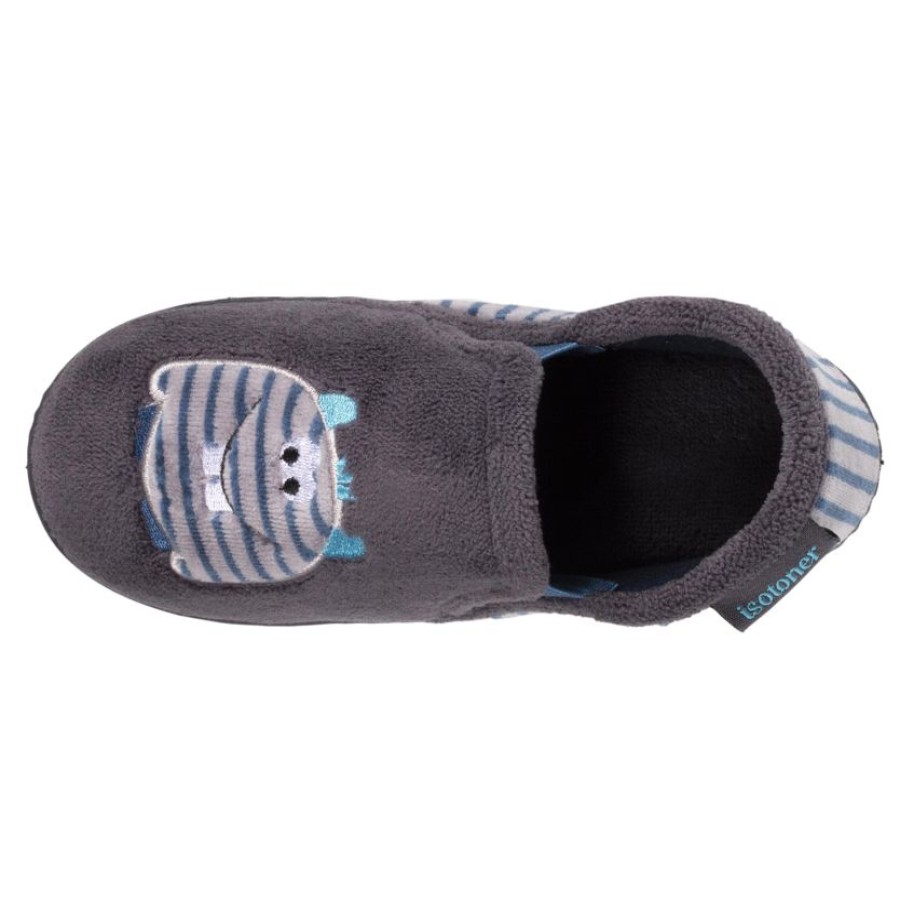 Enfant Isotoner | Chaussons Mocassins Enfant Monstre Raye