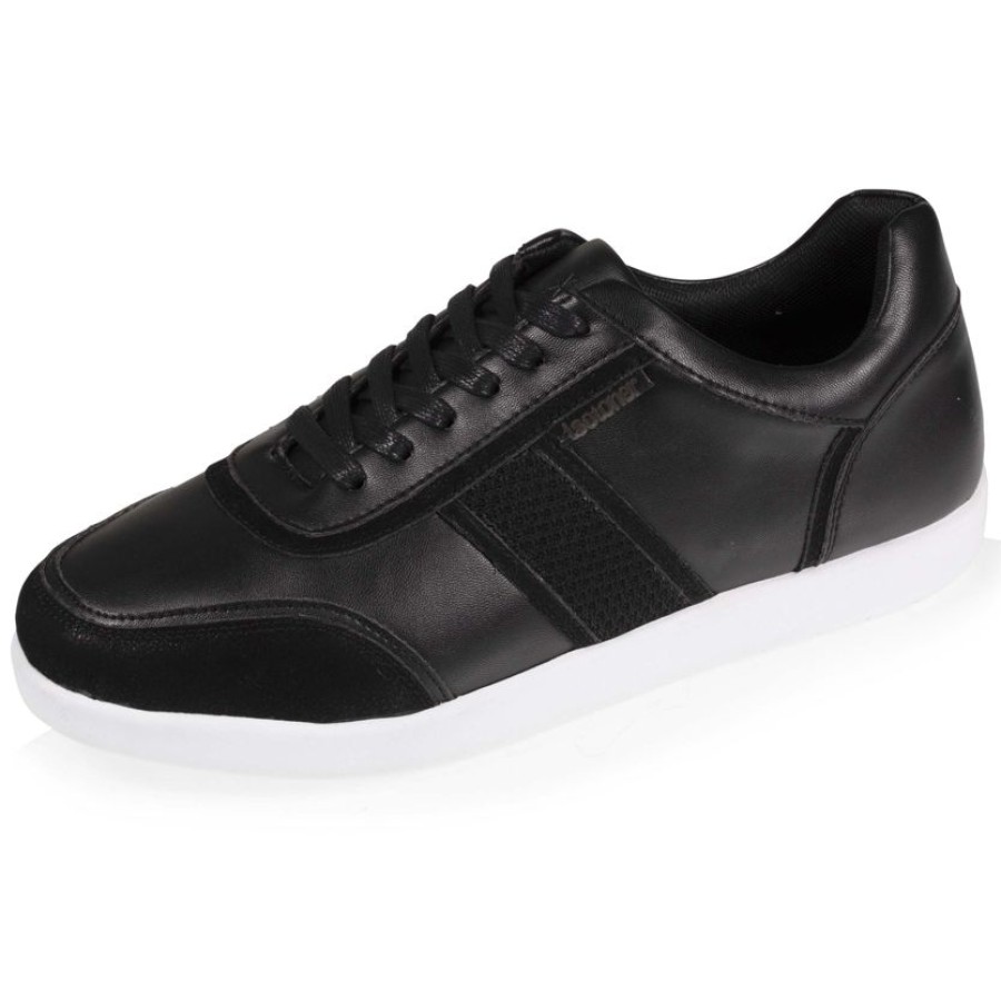 Homme Isotoner | Baskets Confort Homme Mix Matiere Noir