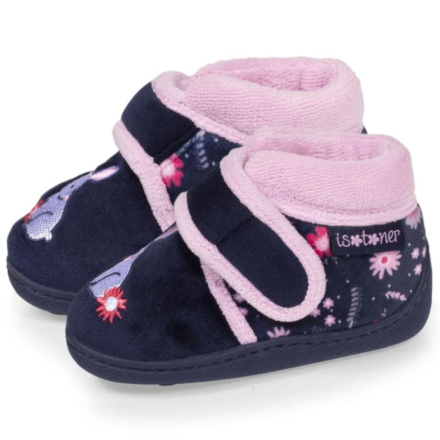 Enfant Isotoner | Chaussons Bottillons Velcro Bebe Lapin