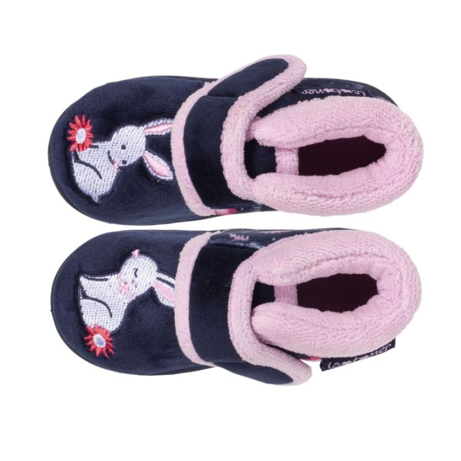 Enfant Isotoner | Chaussons Bottillons Velcro Bebe Lapin