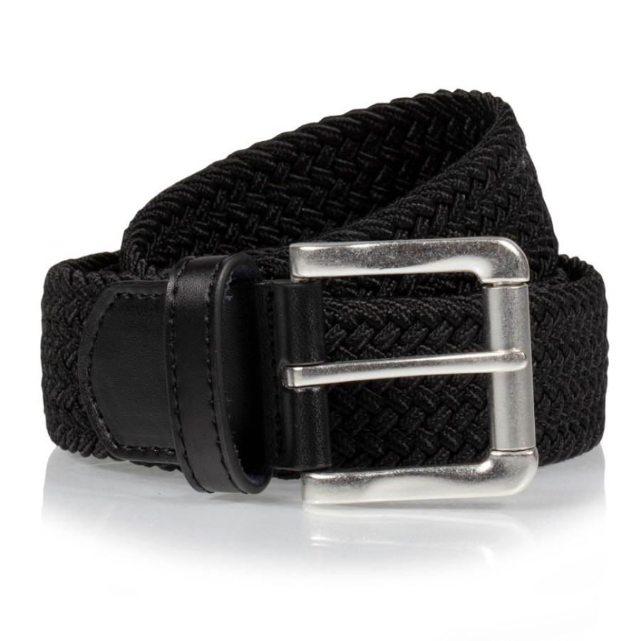 Homme Isotoner | Ceinture Homme Tissu Tresse Noir