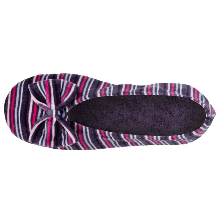 Femme Isotoner | Chaussons Ballerines Femme Rayures