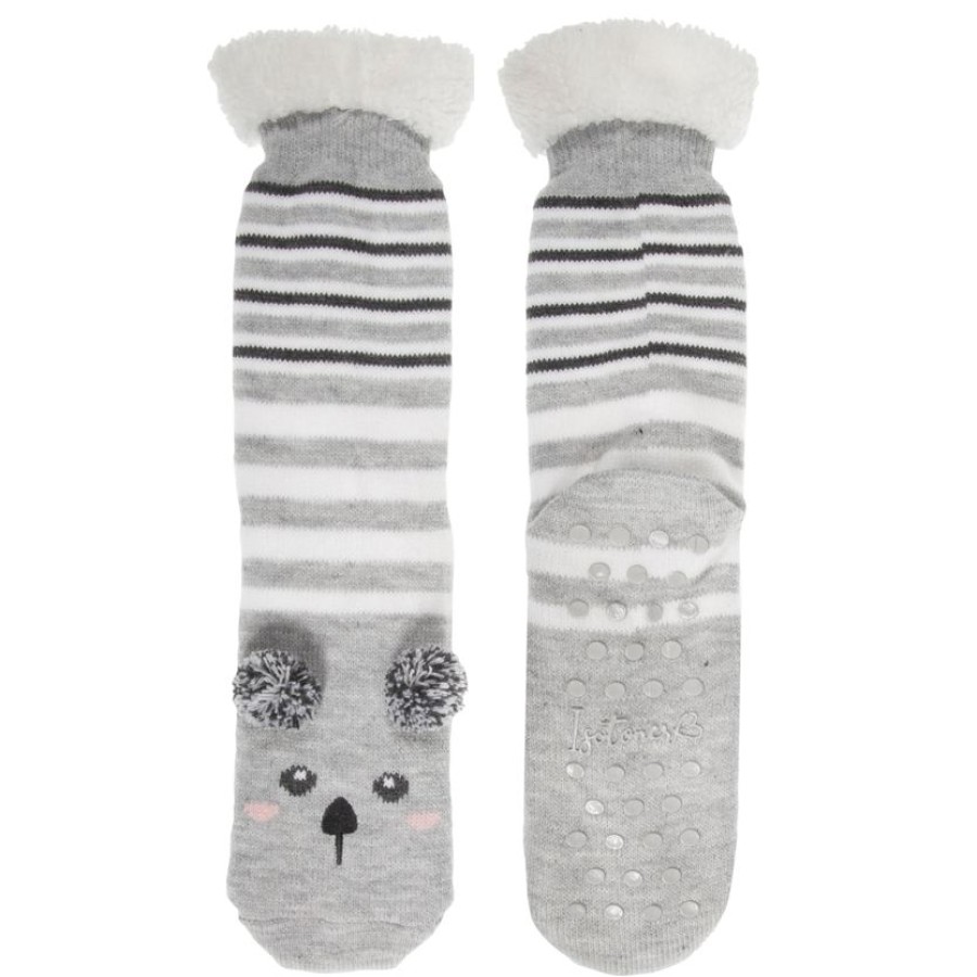 Femme Isotoner | Chaussettes Femme Pompons Ours