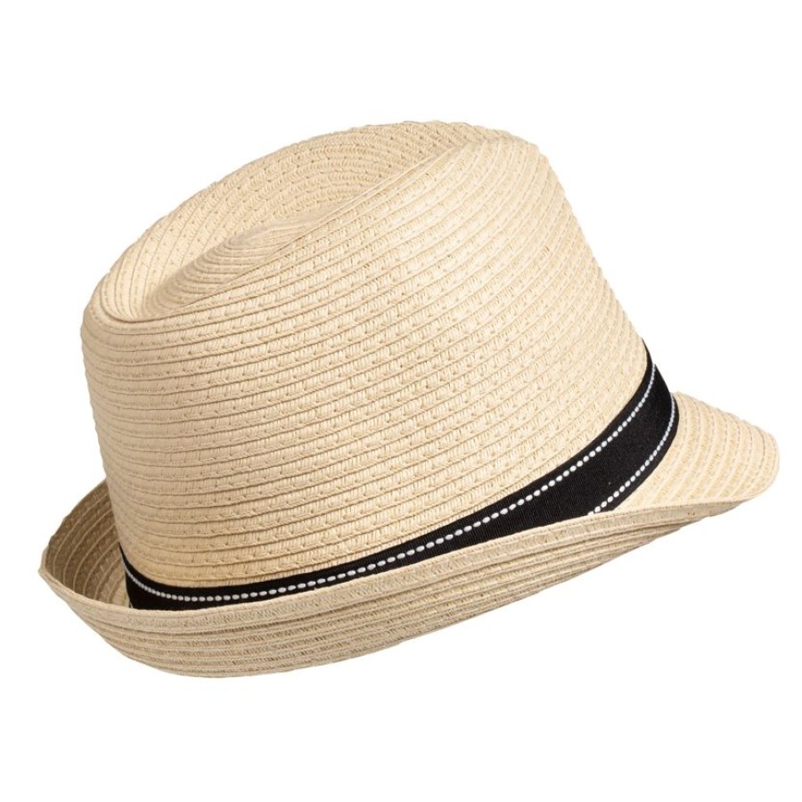 Homme Isotoner | Chapeau Mixte Trilby Bande Noir