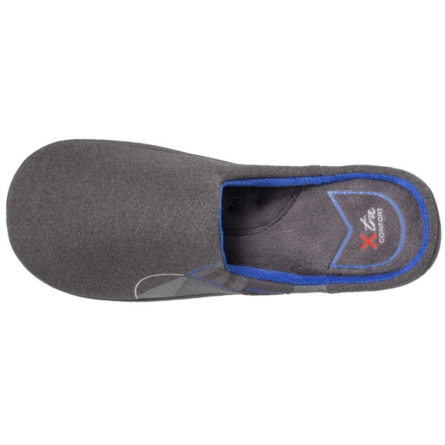 Homme Isotoner | Chaussons Mules Xtra Confort Homme Gris