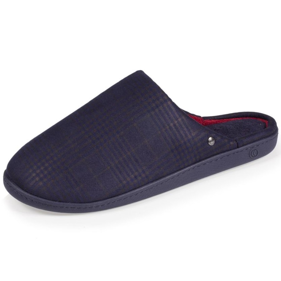 Homme Isotoner | Chaussons Mules Homme Marine