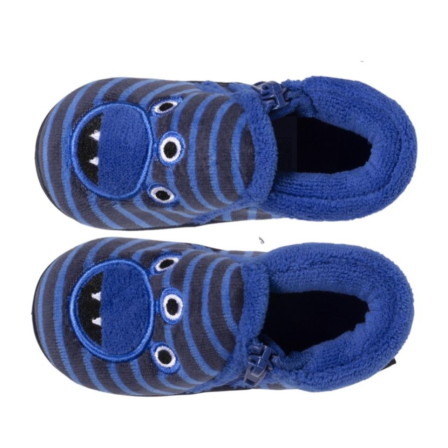 Enfant Isotoner | Chaussons Bottillons Zip Bebe Monstre