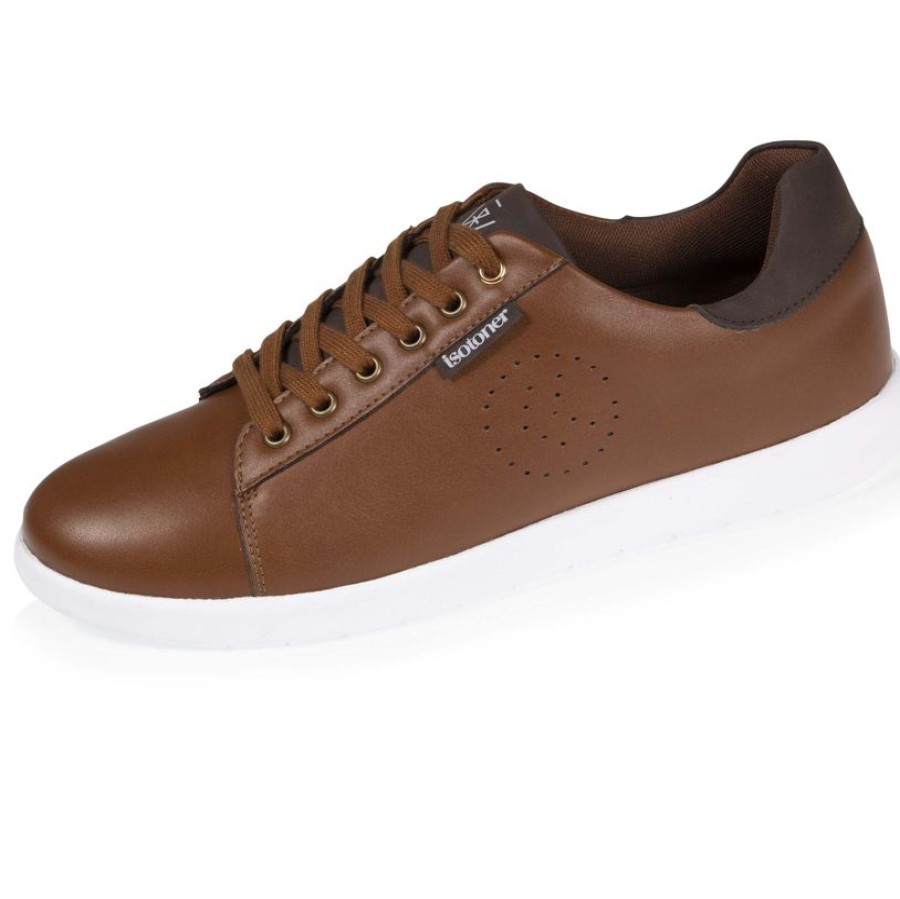 Homme Isotoner | Baskets Confort Homme Citadine Camel