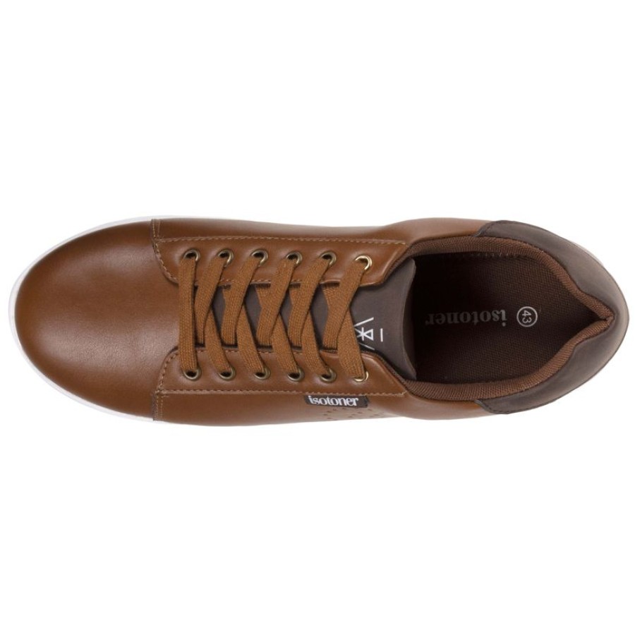 Homme Isotoner | Baskets Confort Homme Citadine Camel