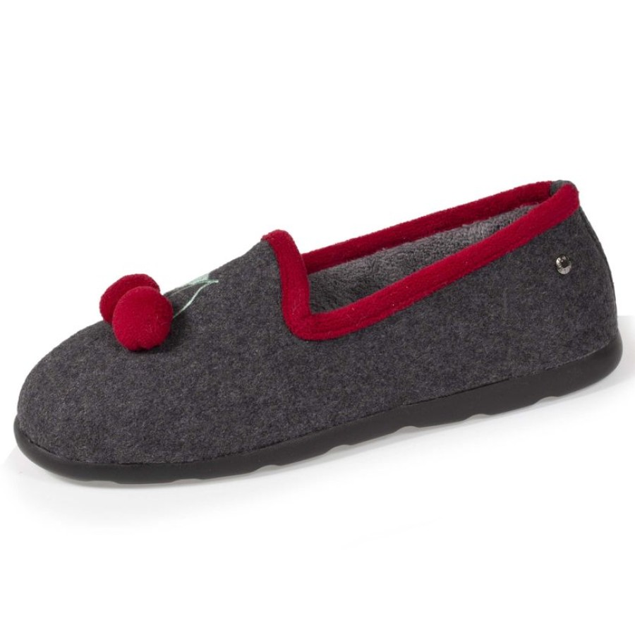 Femme Isotoner | Chaussons Charentaises Femme Cerises