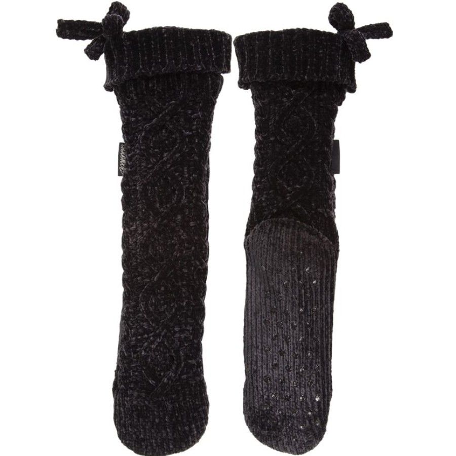 Femme Isotoner | Chaussettes Fourrees Femme Noeud