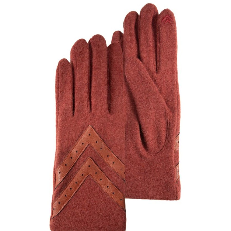 Femme Isotoner | Gants Femme Tactiles Laine Mandarine