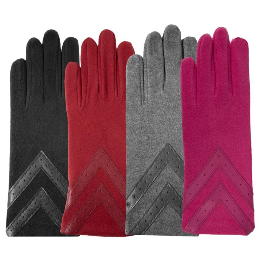 Femme Isotoner | Gants Femme Tactiles Polaire Recyclee Fuschia