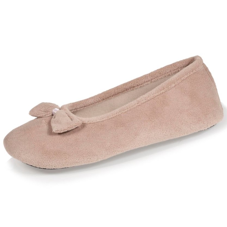 Femme Isotoner | Chaussons Ballerines Femme Beige