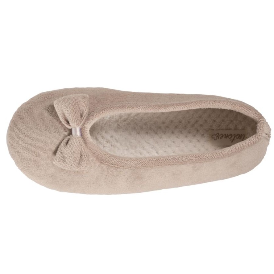 Femme Isotoner | Chaussons Ballerines Femme Beige