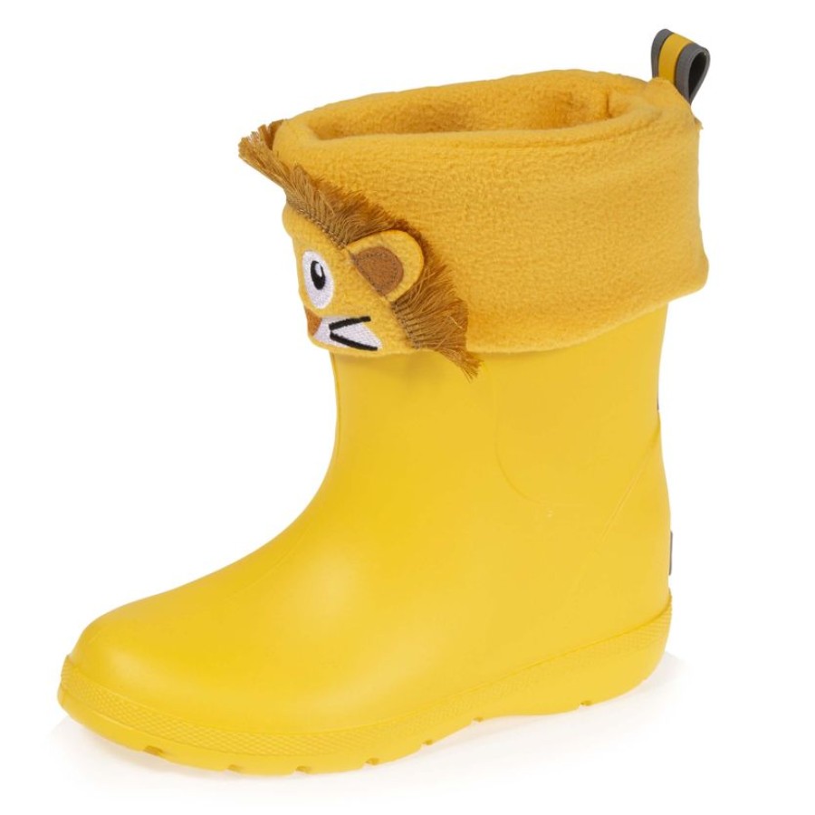 Enfant Isotoner | Bottes De Pluie Enfant Jaune Et Chaussette Amovible