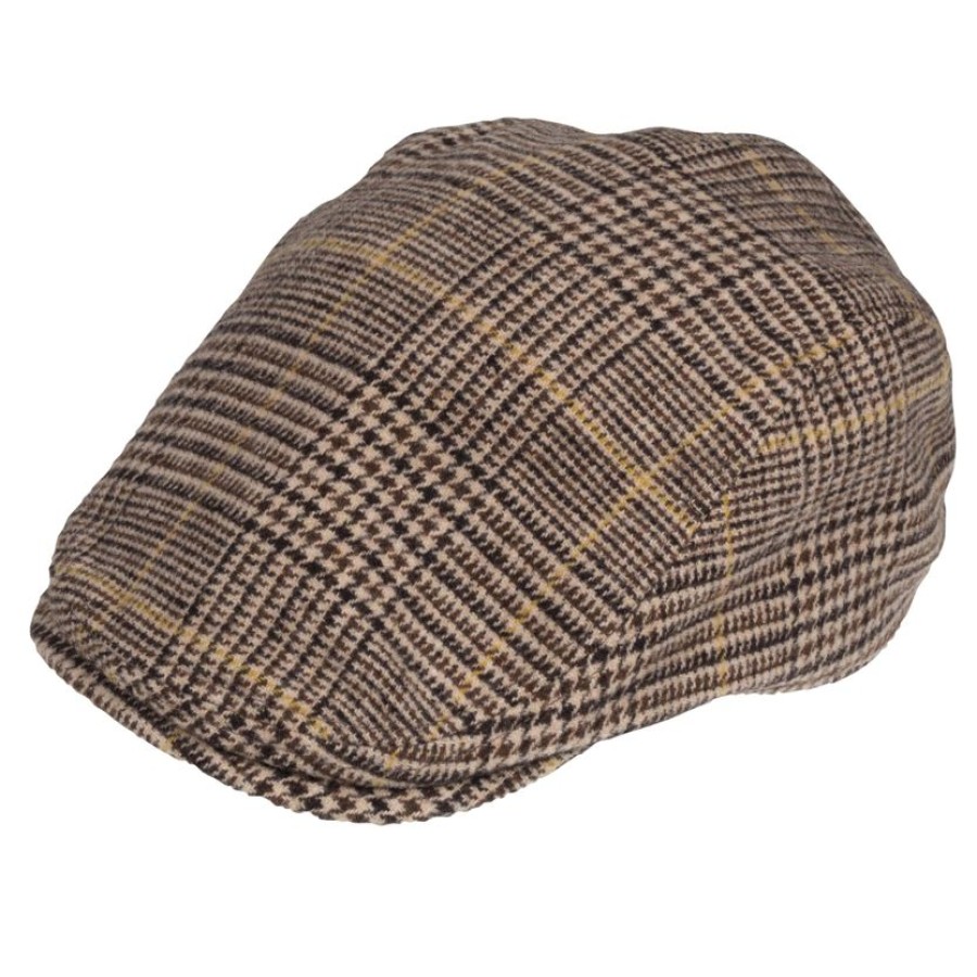 Homme Isotoner | Casquette Homme A Carreaux Marron