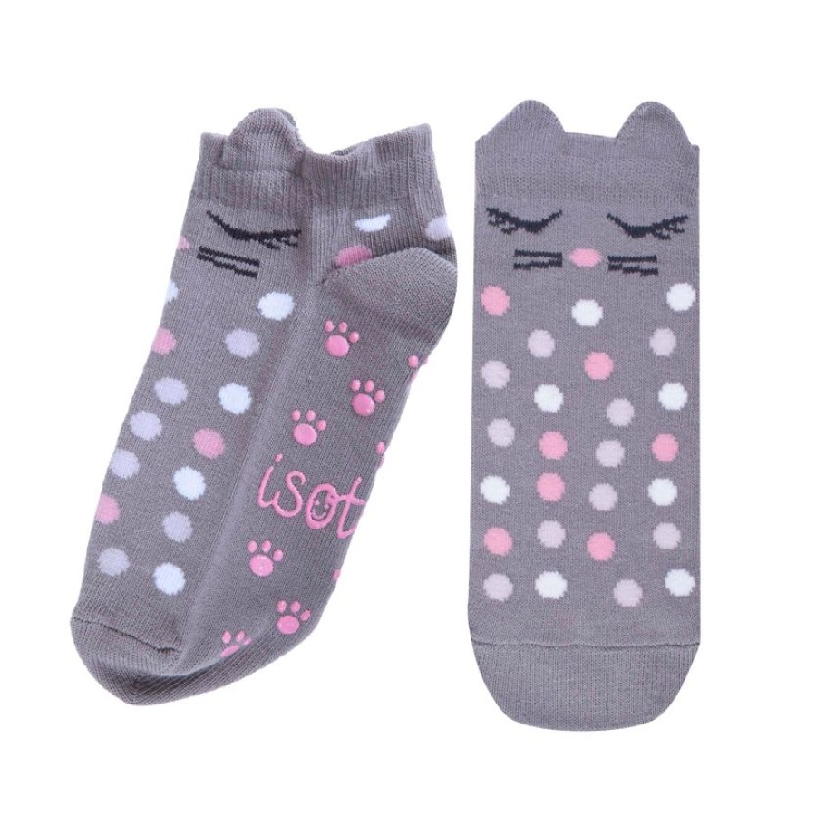 Enfant Isotoner | Chaussettes Antiderapantes Chat 27/34