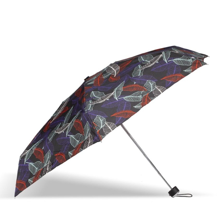 Femme Isotoner | Parapluie Mini Slim Feuille Tropicale