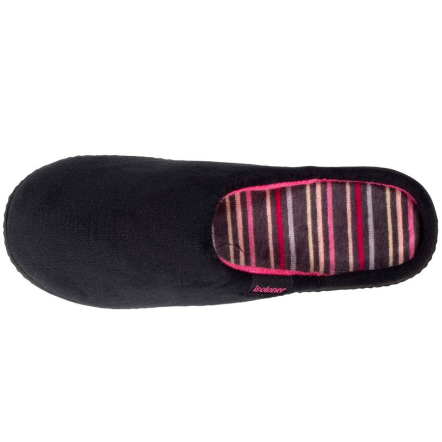 Femme Isotoner | Chaussons Mules Femme Noir