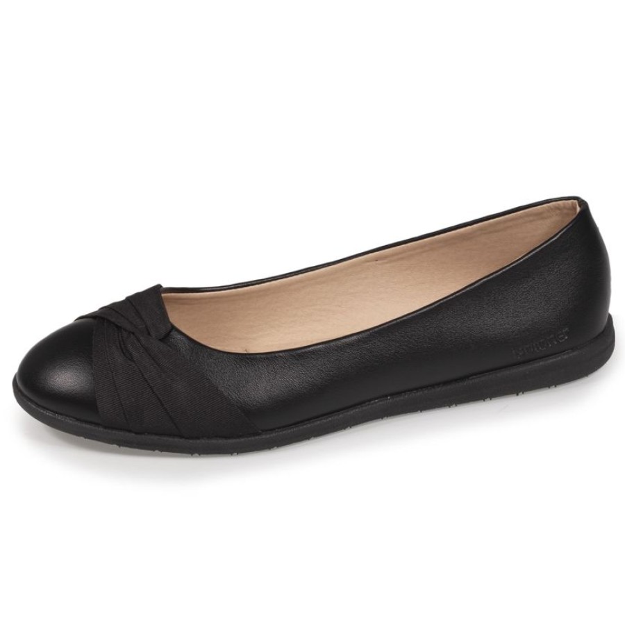 Femme Isotoner | Ballerines Femme Effet Drape Noir